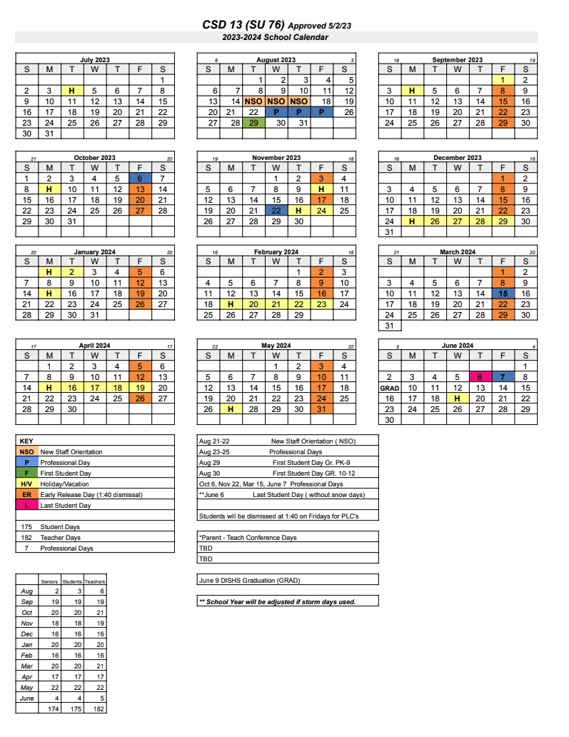 20232024 Calendar Deer Isle Stonington